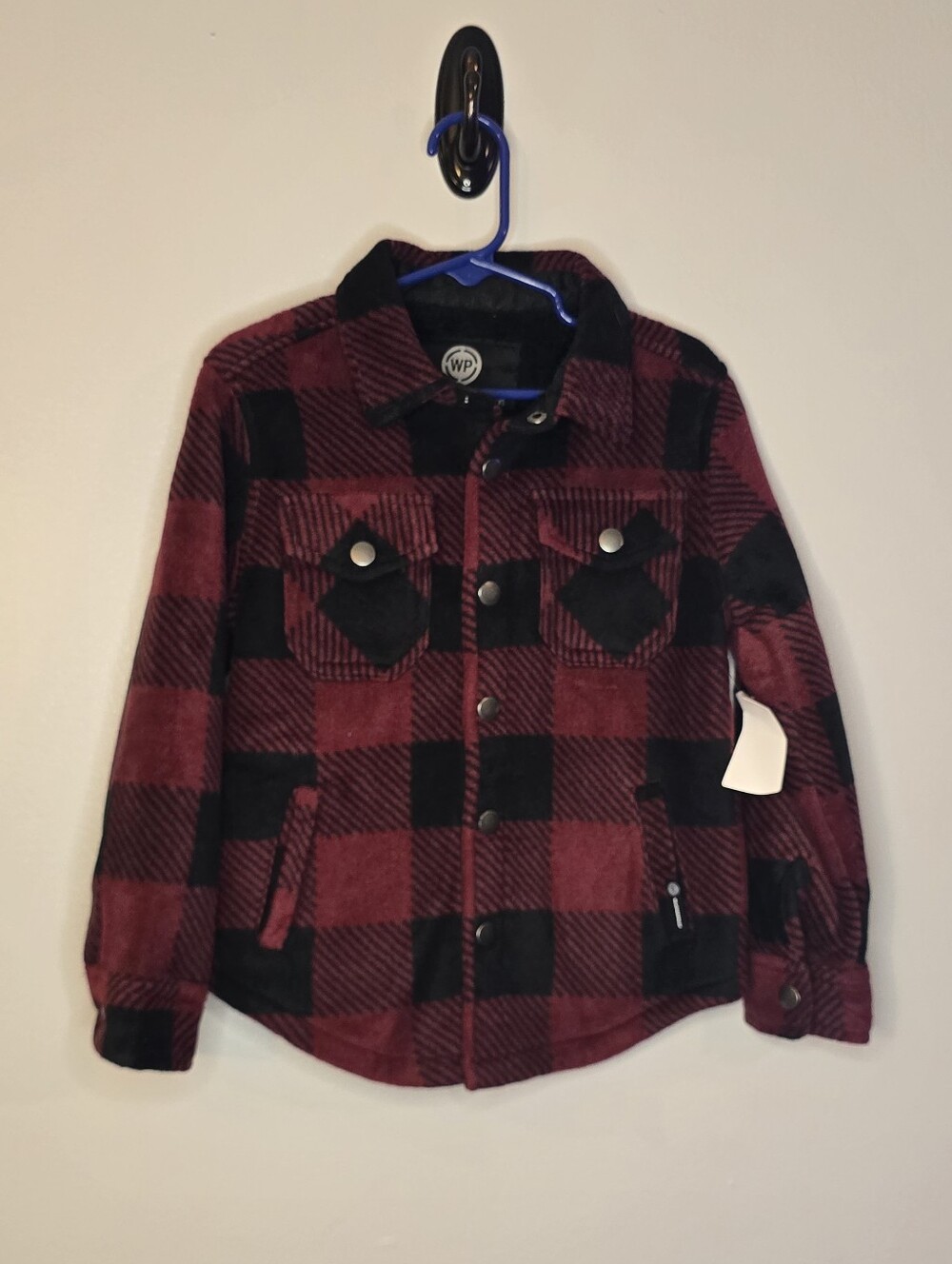 NWT Kids Buffalo Plaid Button-Front Jacket - Red/Black